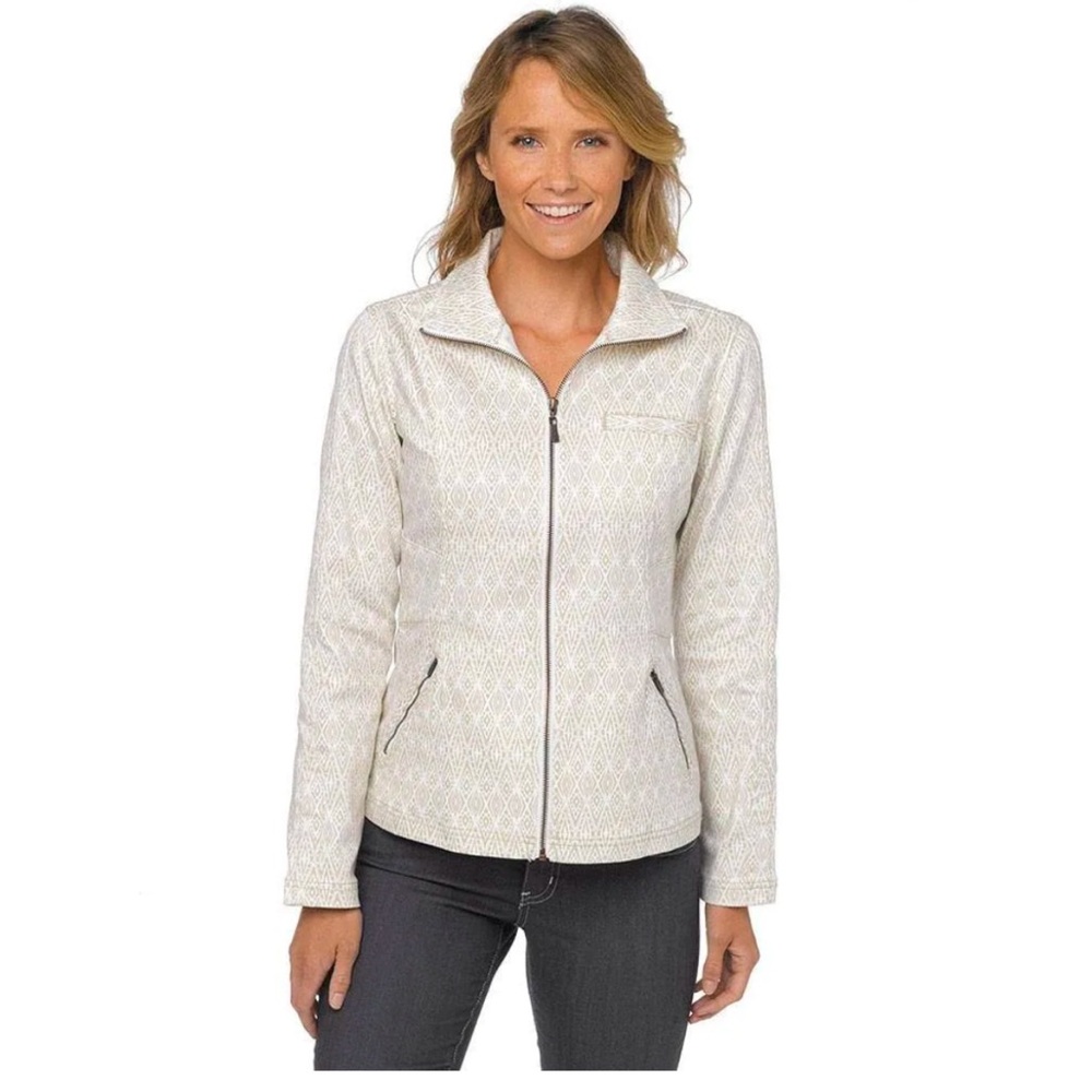 Prana Kiana Full Zip Stretch Organic Cotton Denim Jacket Women's size Medium